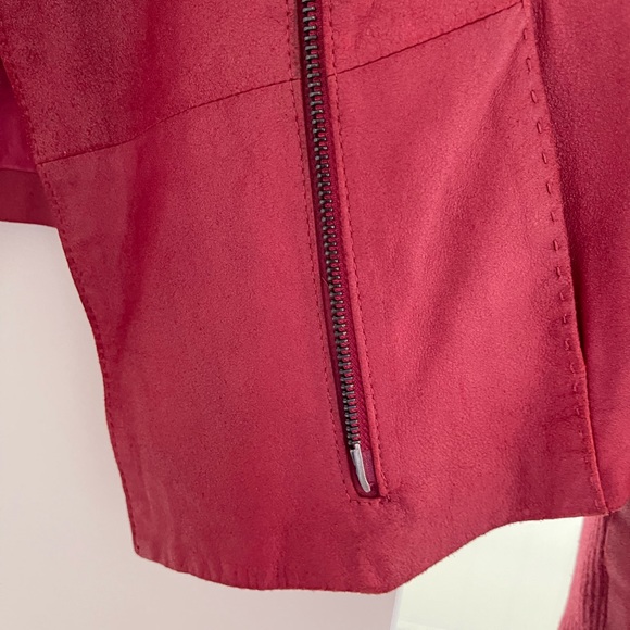 VINCE Red Leather Jacket - Picture 13 of 17